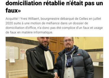 Yves Willaert acquitté -Julien Uyttendaele