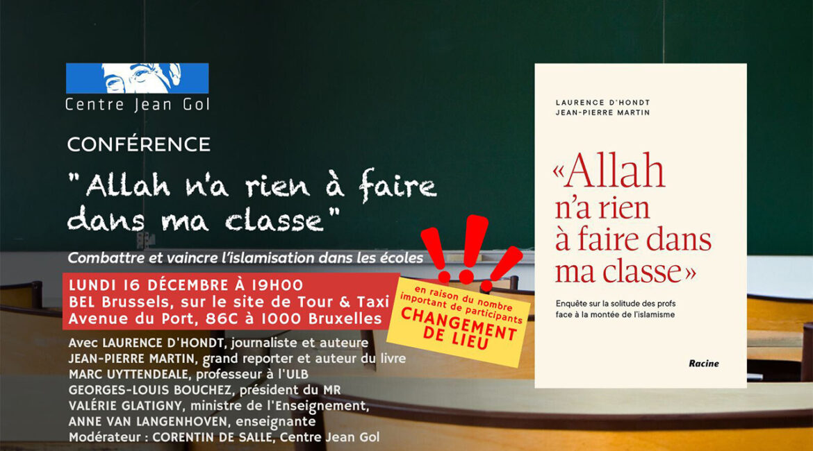 Marc Uyttendaele a pris part le 16 décembre 2024 à un débat organisé par le Centre Jean Gol sur le livre « Allah n’a rien à faire dans ma classe »